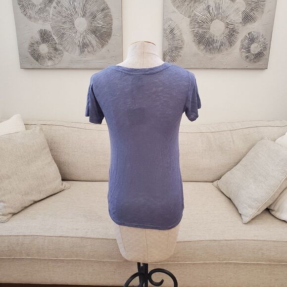 Bobeau Jessica Twist Hem Slub Tee sz XXS - Picture 8 of 13